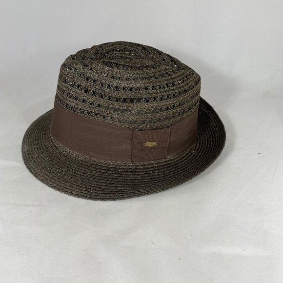 Scala Classic Fedora Pinch Front Hat 100% SISAL - Picture 5 of 13